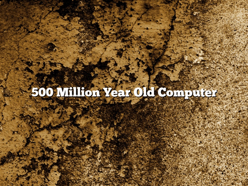 500 Million Year Old Computer