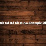 Ab Cd Ad Cb Is An Example Of