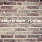 Adding Computer To Domain