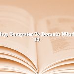 Adding Computer To Domain Windows 10