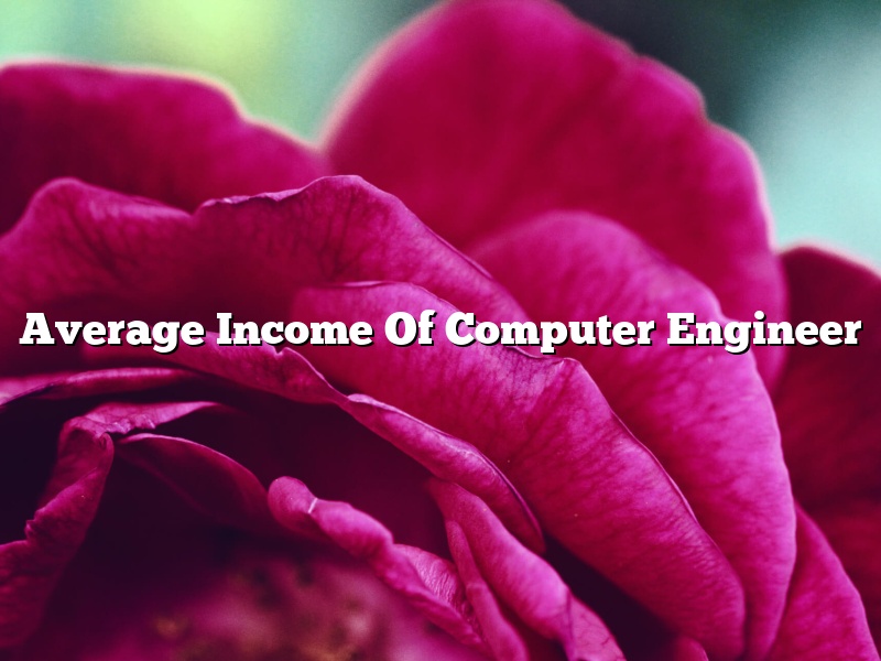 Average Income Of Computer Engineer