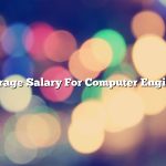 Average Salary For Computer Engineer