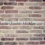 Battery Backup For Computer