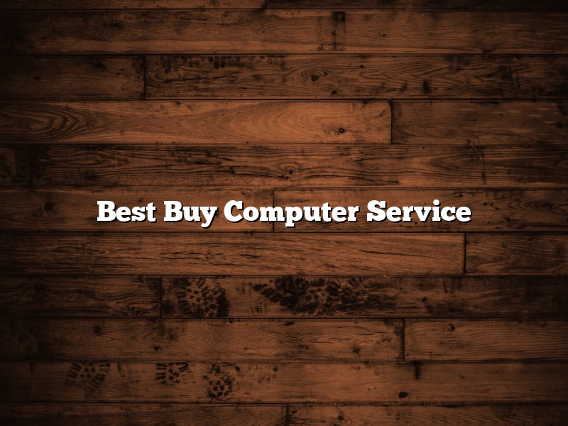 Best Buy Computer Service