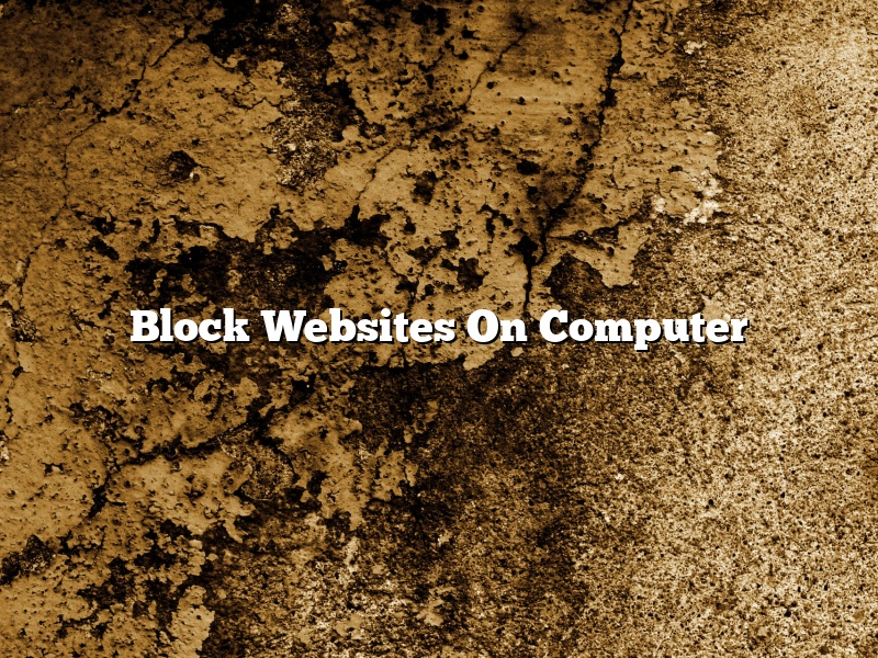 Block Websites On Computer