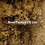 Brad Paisley Cd List