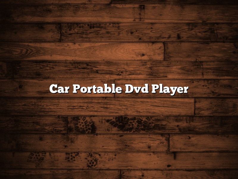 Car Portable Dvd Player