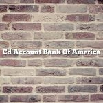 Cd Account Bank Of America