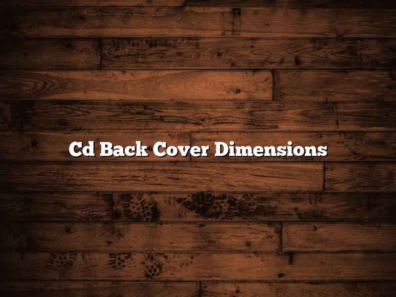 Cd Back Cover Dimensions