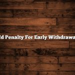 Cd Penalty For Early Withdrawal