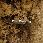 Cd-r Meaning