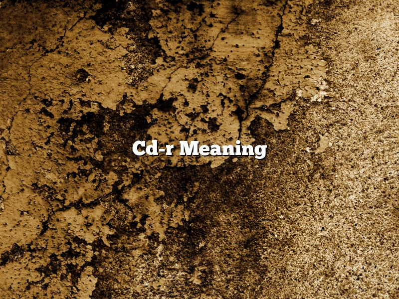 Cd-r Meaning