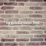 Cd Release Dates 2016