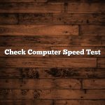 Check Computer Speed Test