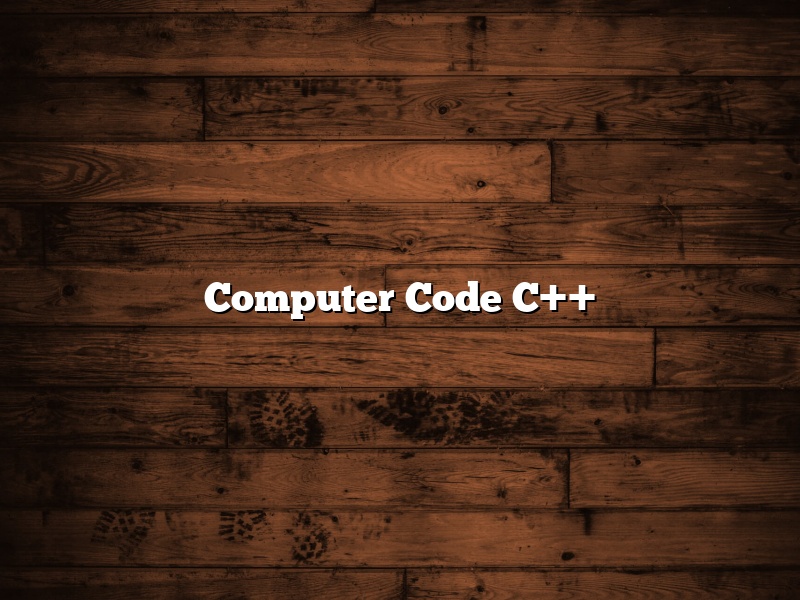 Computer Code C++