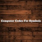 Computer Codes For Symbols