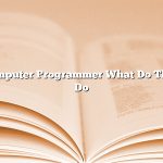 Computer Programmer What Do They Do
