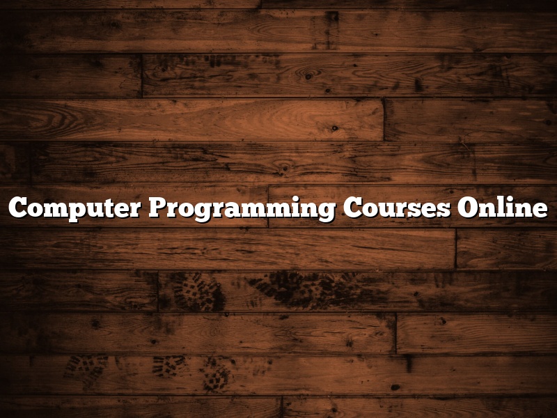 Computer Programming Courses Online