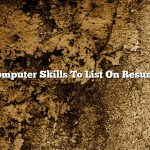 Computer Skills To List On Resume