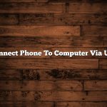 Connect Phone To Computer Via Usb