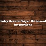 Crosley Record Player Cd Recorder Instructions