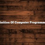 Definition Of Computer Programming