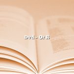 Dvd – Or R