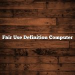 Fair Use Definition Computer