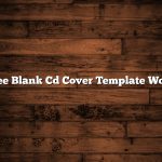 Free Blank Cd Cover Template Word