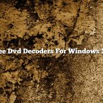 Free Dvd Decoders For Windows Xp