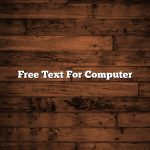 Free Text For Computer