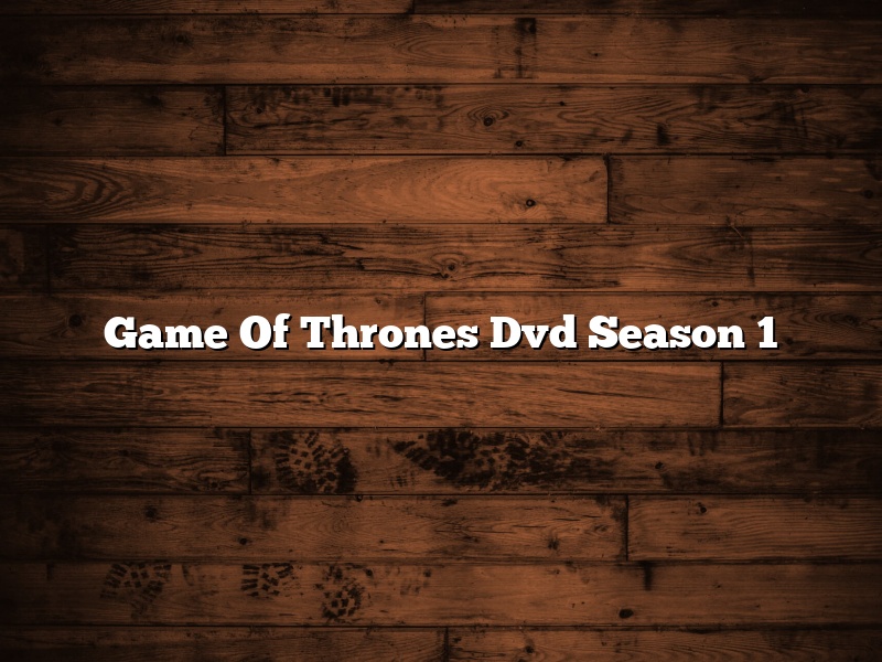 Game Of Thrones Dvd Season 1