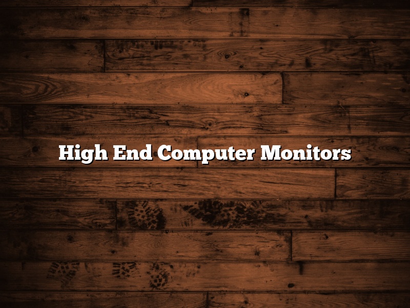 High End Computer Monitors