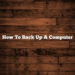 How To Back Up A Computer