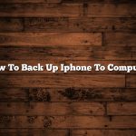 How To Back Up Iphone To Computer