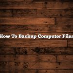 How To Backup Computer Files