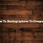 How To Backup Iphone To Computer