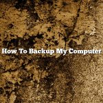 How To Backup My Computer