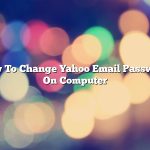 How To Change Yahoo Email Password On Computer