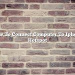 How To Connect Computer To Iphone Hotspot