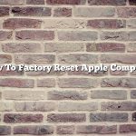 How To Factory Reset Apple Computer