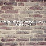 How To Install Wacom Bamboo Tablet Without Cd