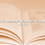 How To Reinstall Windows Vista With No Cd