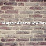 How To Repair Windows 10 Without Cd