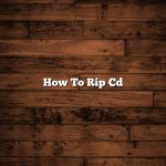 How To Rip Cd