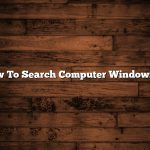 How To Search Computer Windows 10