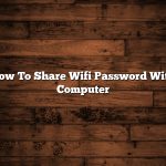 How To Share Wifi Password With Computer