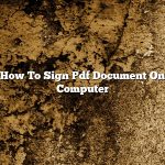 How To Sign Pdf Document On Computer