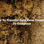 How To Transfer Data From Computer To Computer