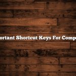 Important Shortcut Keys For Computer